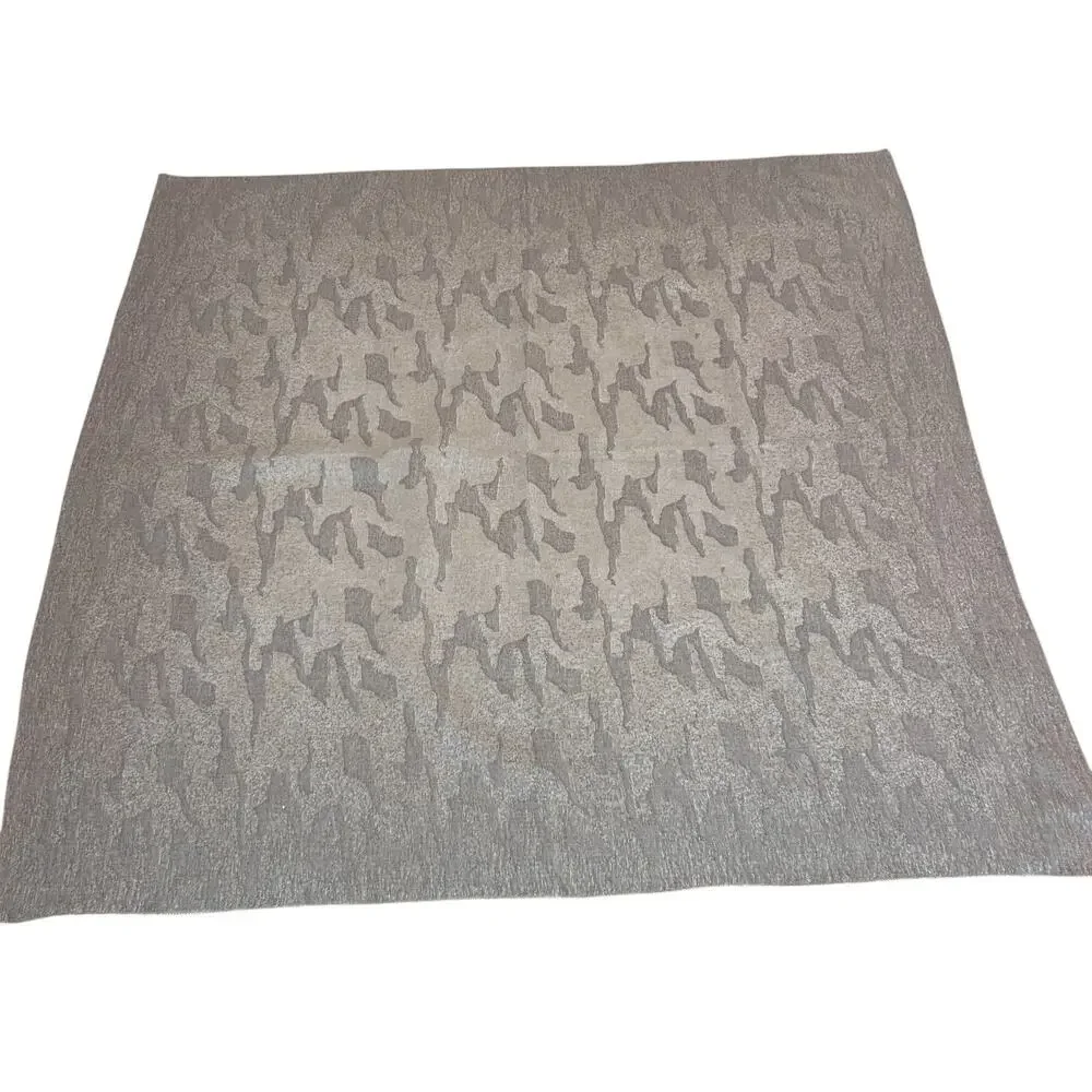 Anthropologie NEW Gray Camo Super Soft Lap Throw Blanket 55